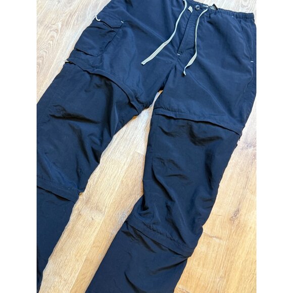 Y2K Women's Black Baggy Cargo Utility Pants Size 10 Zip Off‎ - Picture 8 of 8